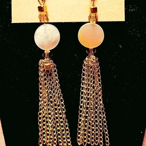 Handmade, Natural Mother of Pearl Earrings